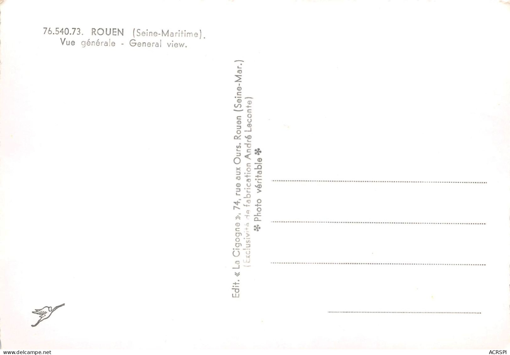 ROUEN Vue Generale 5(scan Recto-verso) MA2158 - Rouen