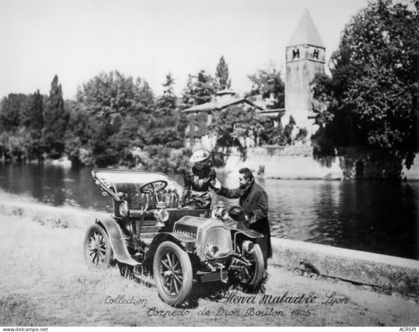 AUTOMOBILES  TORPEDO DE DION BOUTON Malarire Henri Voiture  55 (scan Recto-verso)MA2174Ter - Passenger Cars