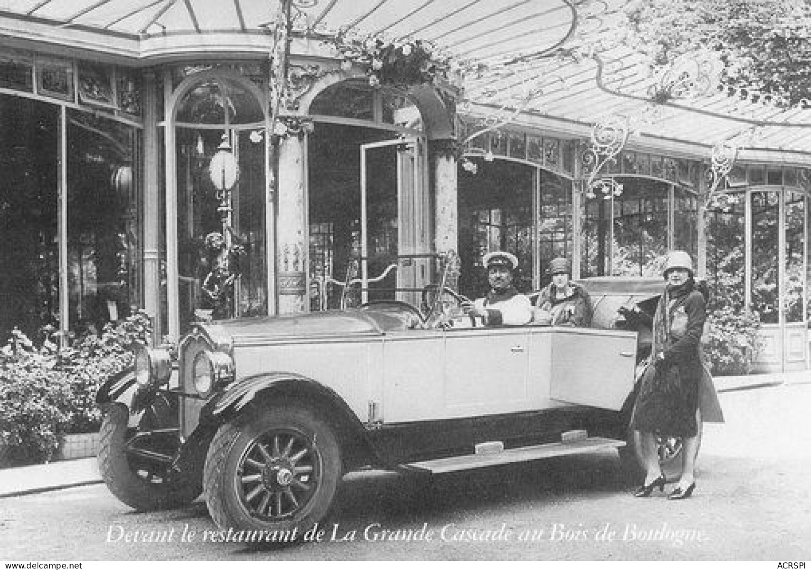 AUTOMOBILES  BUICK Torpedo 17HP Devant Restaurant Grande Cascade Bois De Boulogne Voiture  52(scan Recto-verso)MA2174Ter - PKW