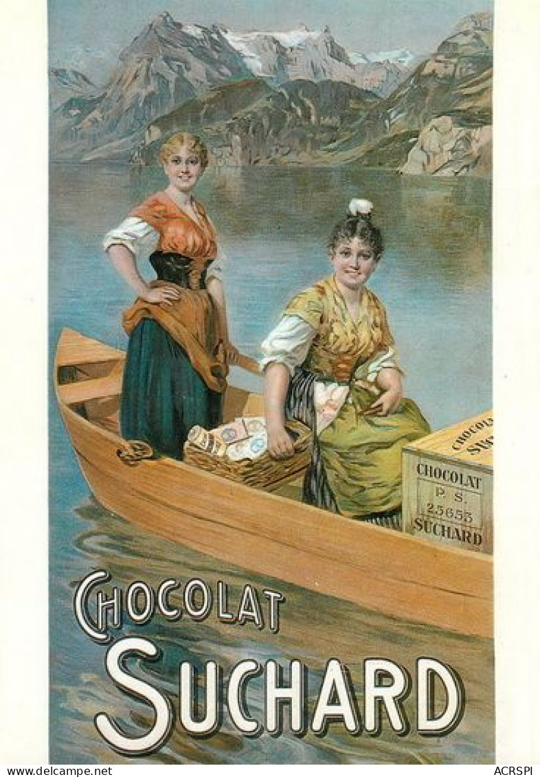 PUB Chocolat SUCHARD Neuchatel Suisse Lac De Thoune 36   (scan Recto-verso)MA2174Bis - Reclame