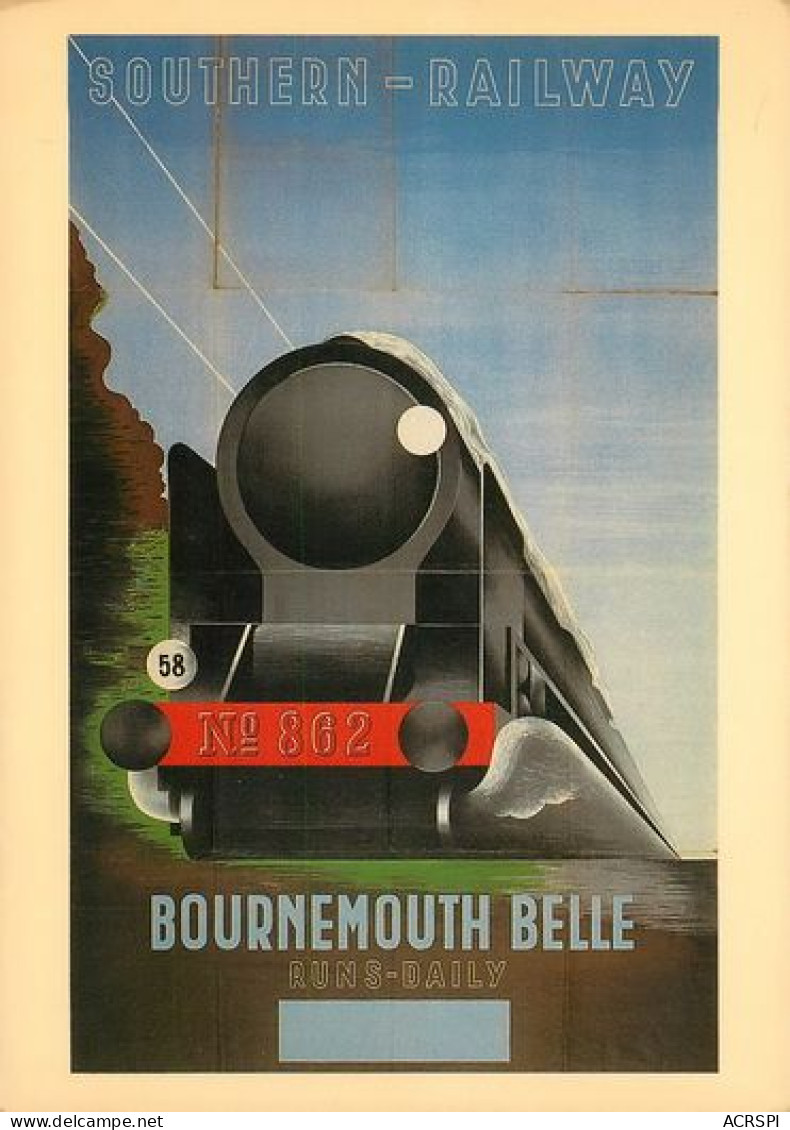 Southern Railway Bournemouth Belle Train Locomotive Rail  12   (scan Recto-verso)MA2174Bis - Trains