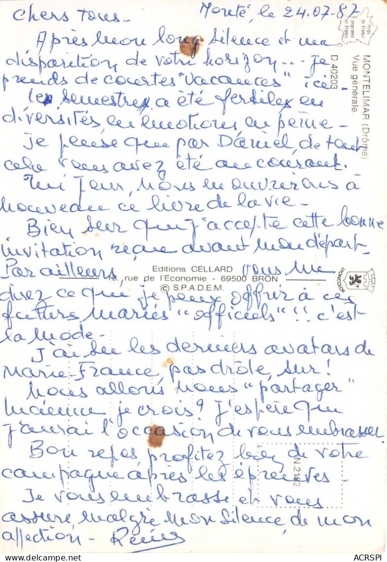 MONTELIMAR Vue Generale 12(scan Recto-verso) MA2174 - Montelimar