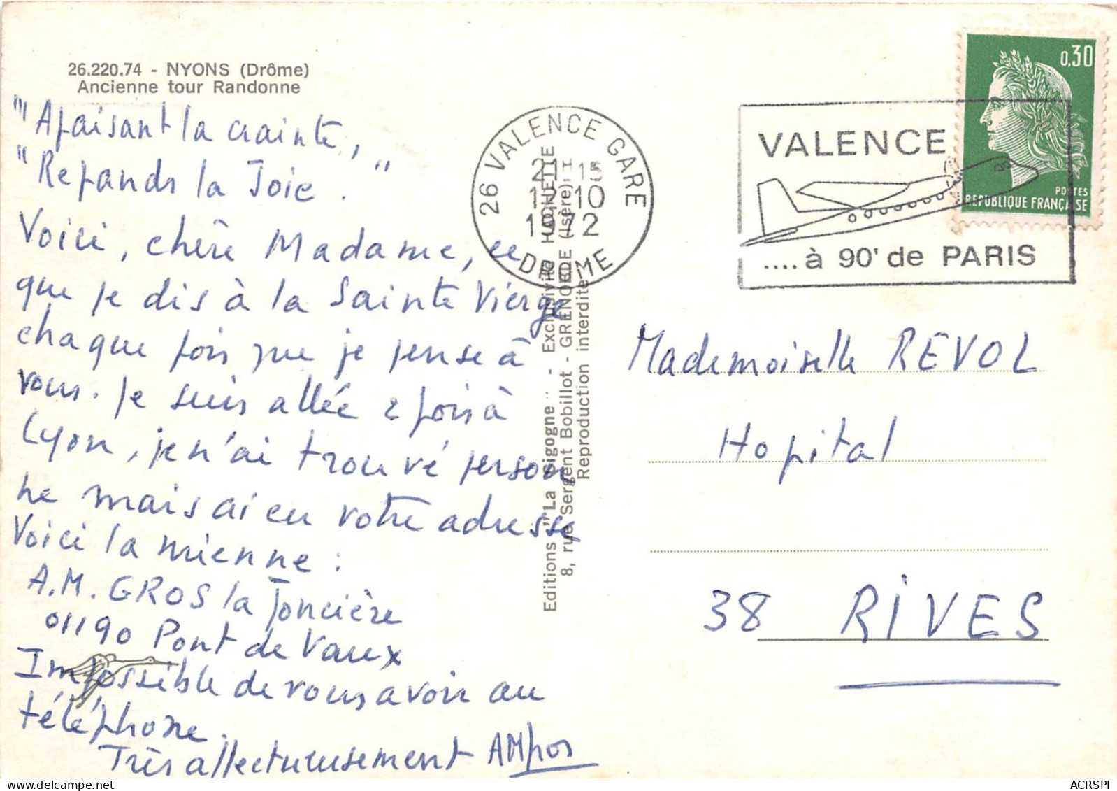 NYONS Ancienne Tour Randonne 3(scan Recto-verso) MA2174 - Nyons