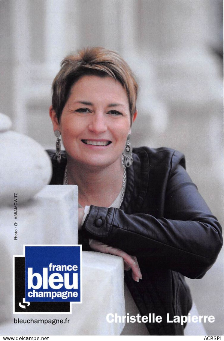 FRANCE BLEU CHAMPAGNE CHRISTELLE LAPIERRE 7(scan Recto-verso) MA2173 - Reclame