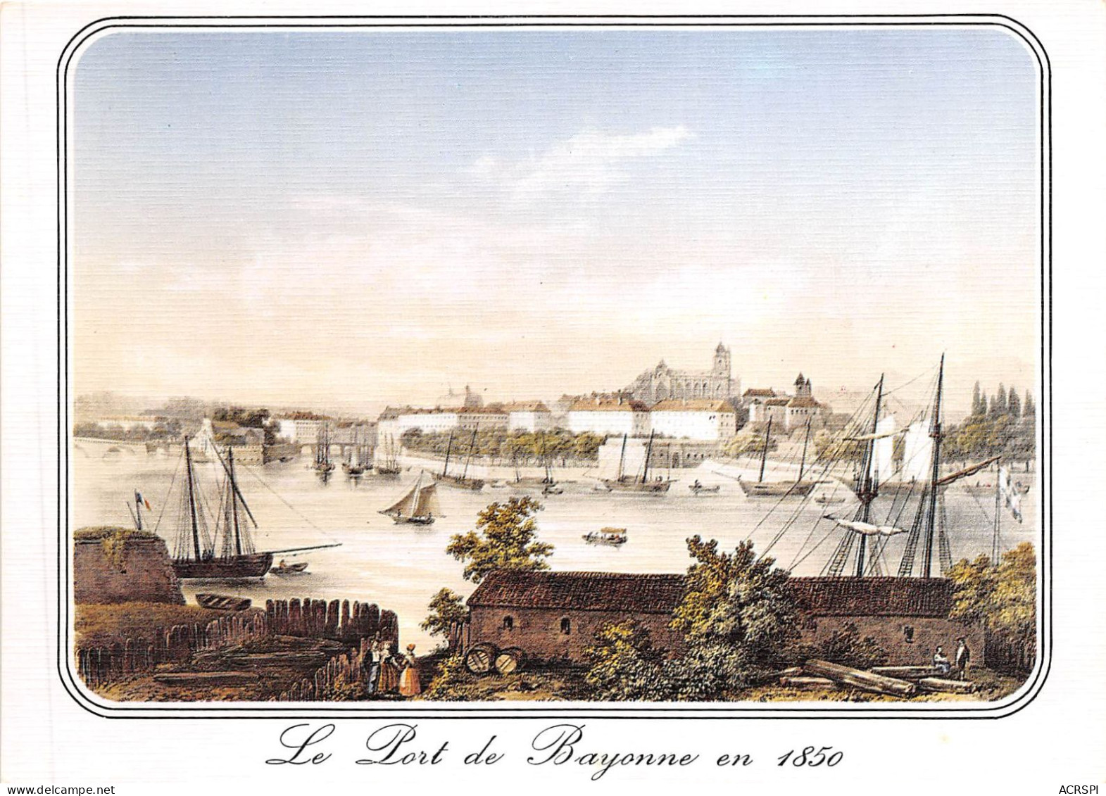 Le Port De BAYONNE EN 1850 9(scan Recto-verso) MA2172 - Bayonne