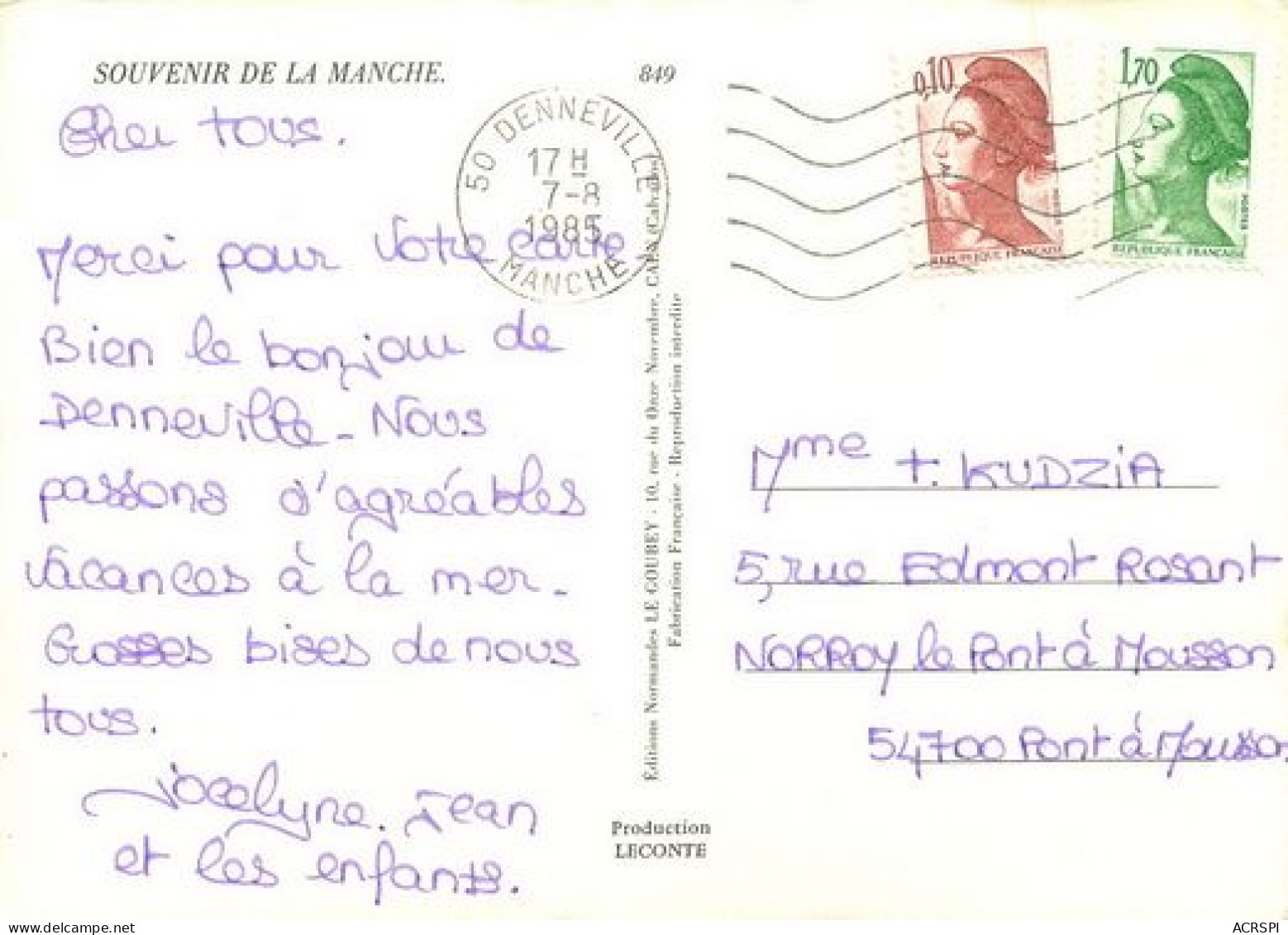 BLASONS De La MANCHE  COSQUEVILLE BARFLEUR Cherbourg  Coutances Carentan 43 (scan Recto-verso)MA2171Ter - Barfleur