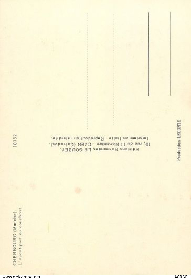 Cherbourg L'avant Port Au Couchant   28   (scan Recto-verso)MA2171Bis - Cherbourg