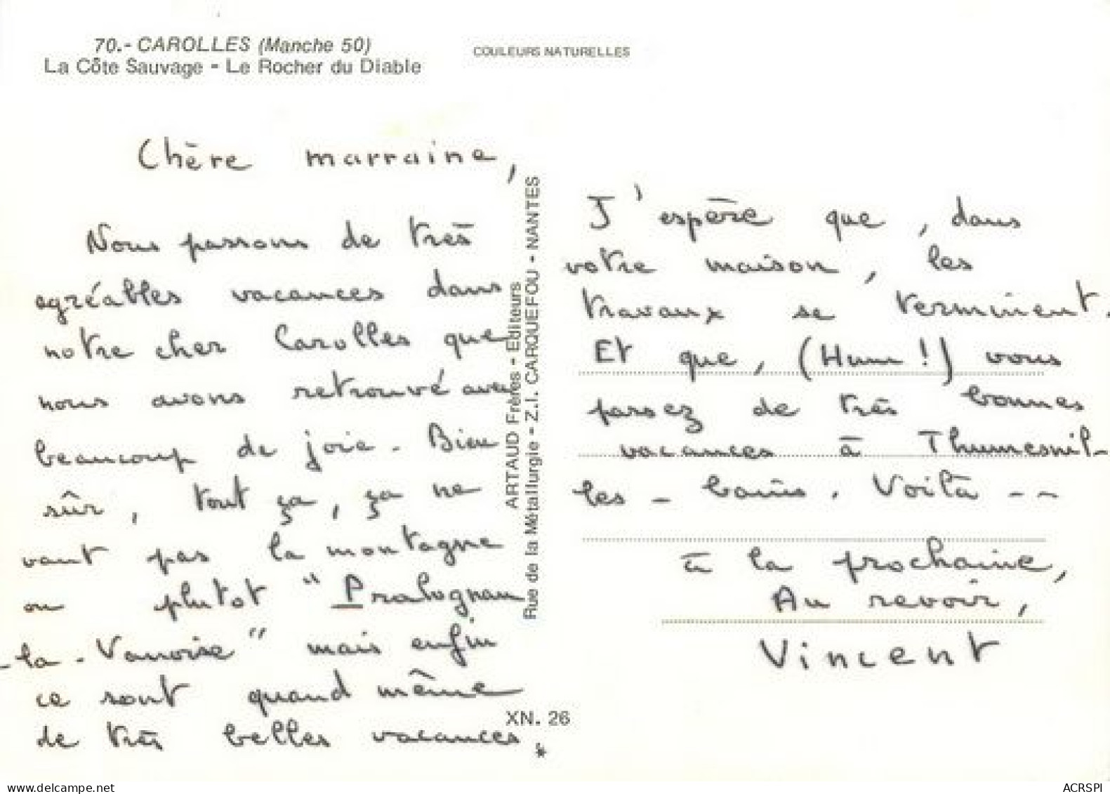 Carolles-Champeaux  Le Rocher Du Diable   9   (scan Recto-verso)MA2171Bis - Le Mont Saint Michel