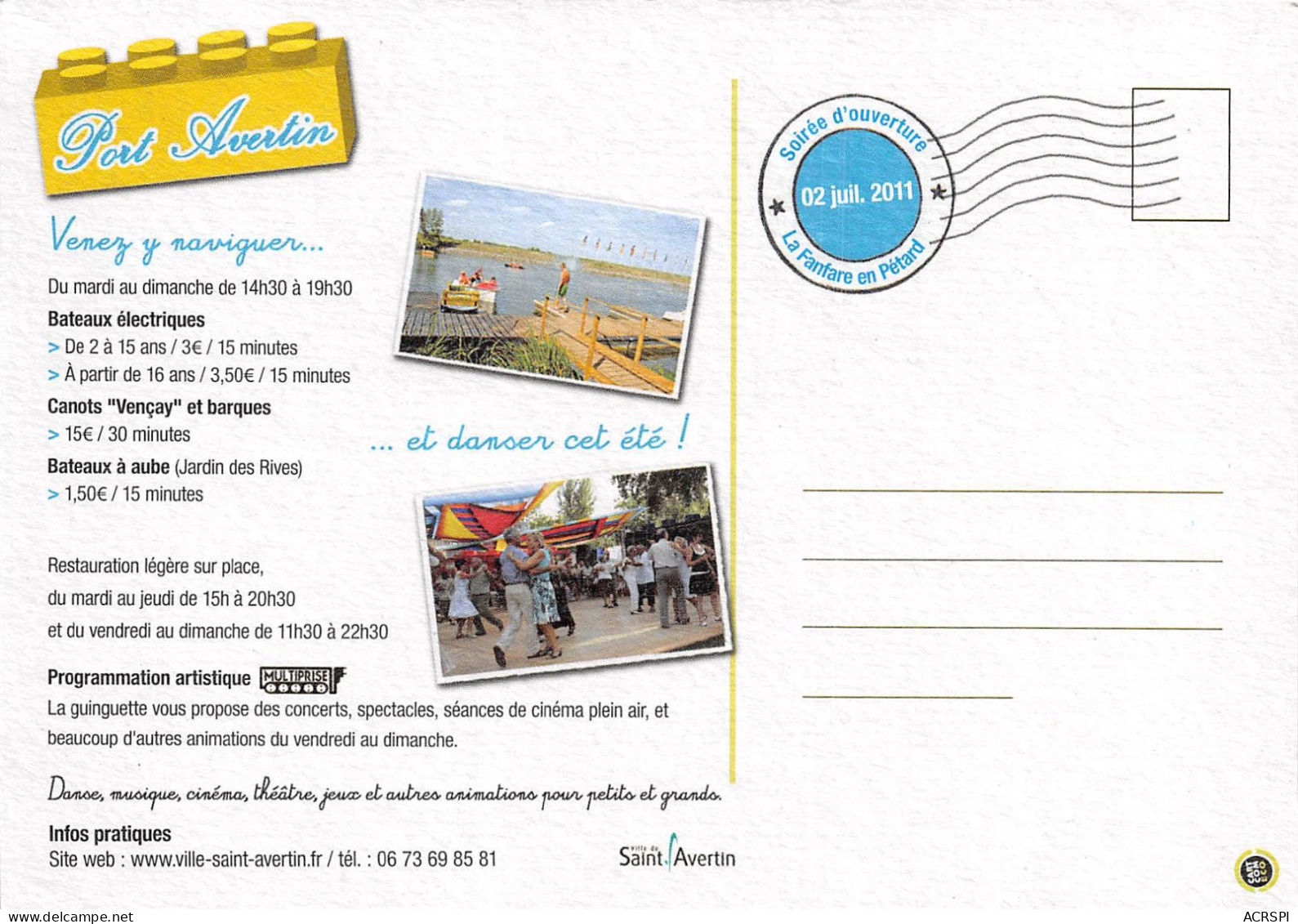 PORT AVERTIN Venez Y Naviguer Et Danser Cet Ete 23(scan Recto-verso) MA2171 - Saint-Avertin