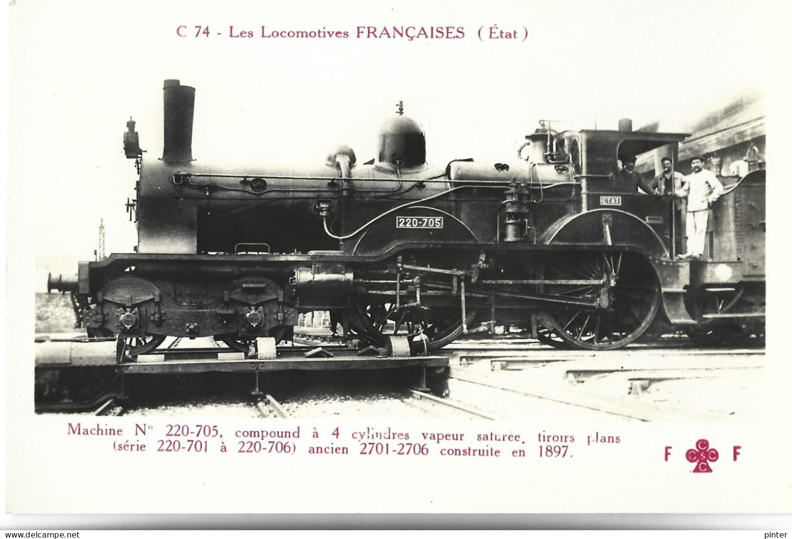 TRAIN - LES LOCOMOTIVES FRANCAISES (Etat) - Machine N° 220-705 - Treni