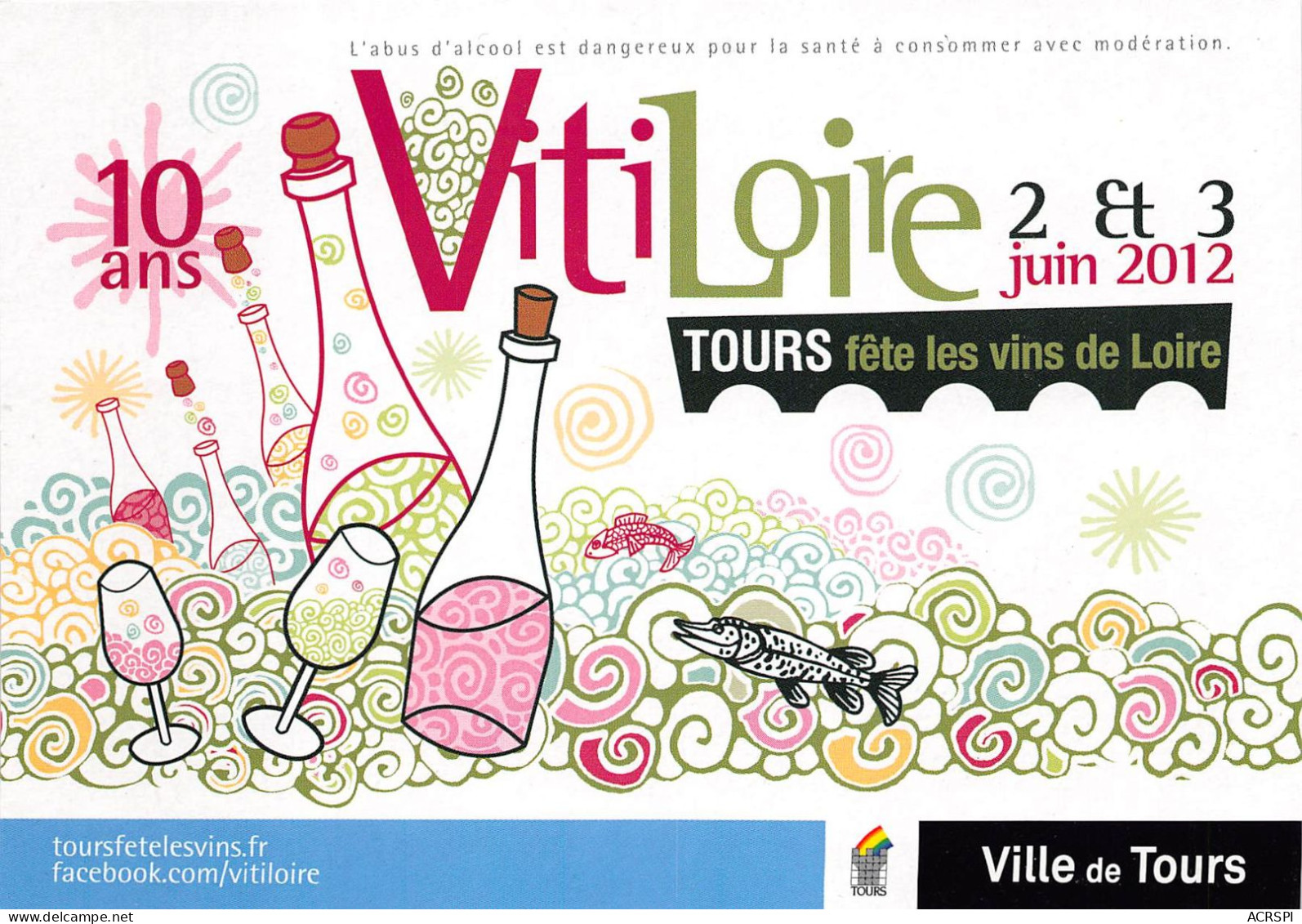 TOURS Vitiloire Tours Fete Les Vins De Loire 20(scan Recto-verso) MA2171 - Tours