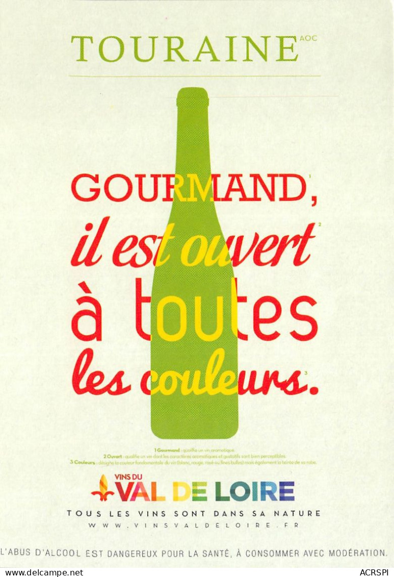 TOURAINE Gourmand Il Est Couvert A Toutes Les Couleurs 8(scan Recto-verso) MA2171 - Azay-le-Rideau