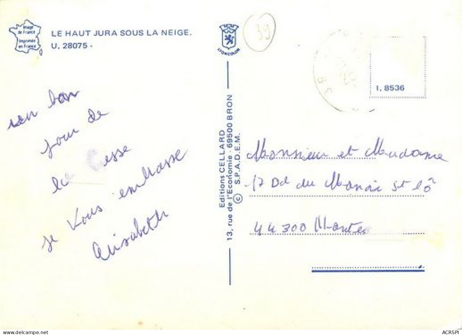 Le Haut Jura Les Rousses  38 (scan Recto-verso)MA2170Ter - Baume-les-Messieurs