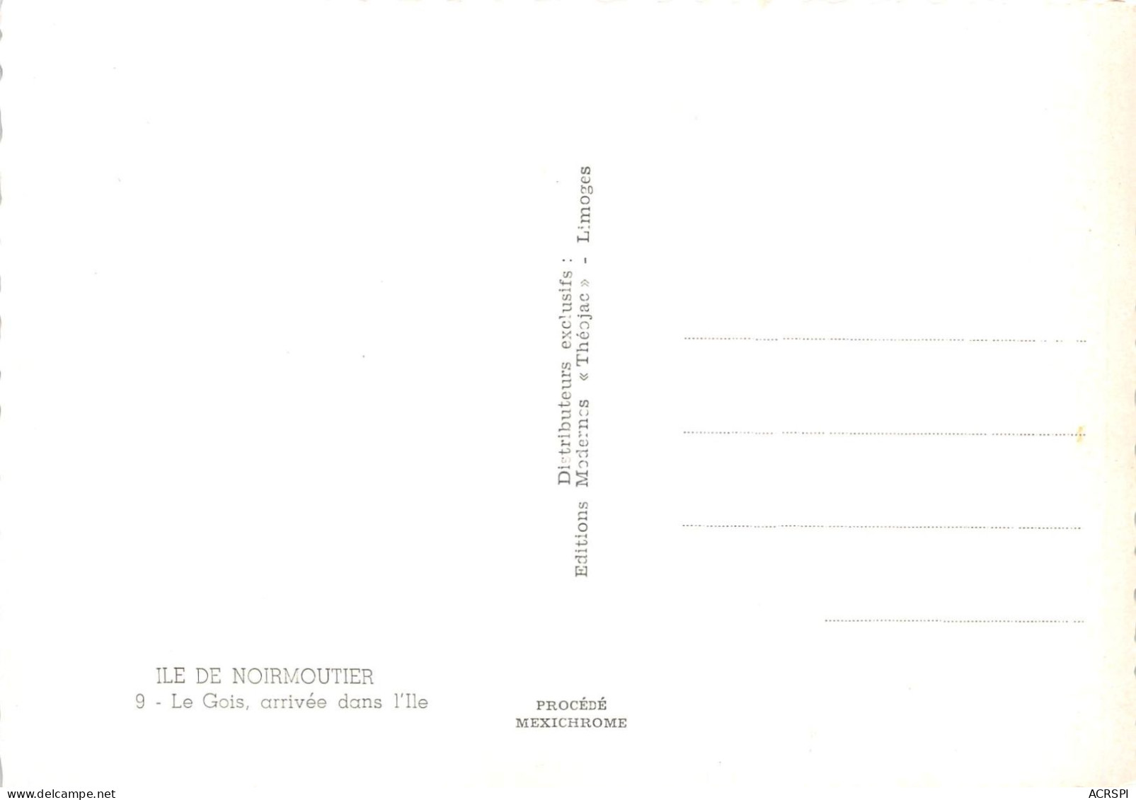 ILE DE NOIRMOUTIER Le Gois Arrivee Dans L Ile 15(scan Recto-verso) MA2170 - Ile De Noirmoutier