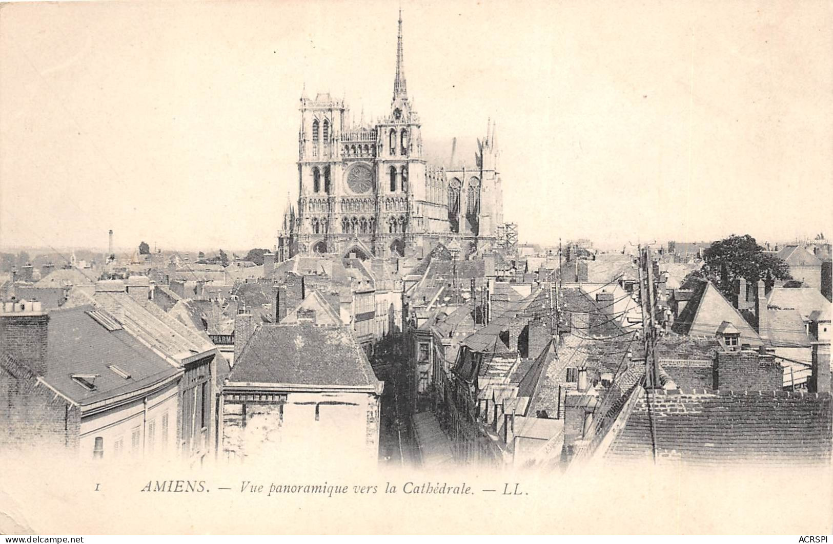 AMIENS Vue Panoramique Vers La Cathedrale 21(scan Recto-verso) MA2169 - Amiens