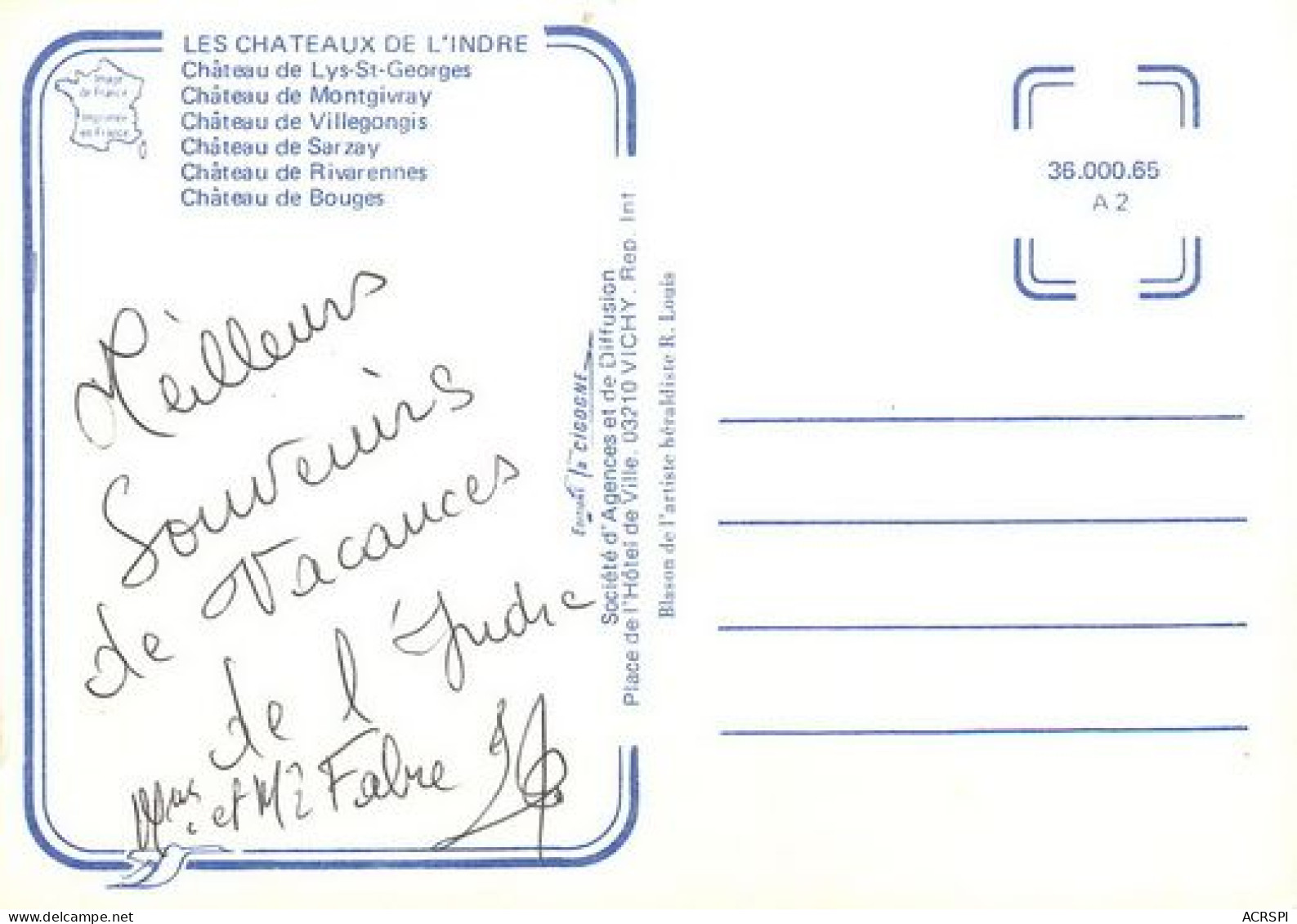 Les Chateaux De L'indre   43   (scan Recto-verso)MA2168Ter - Chateauroux