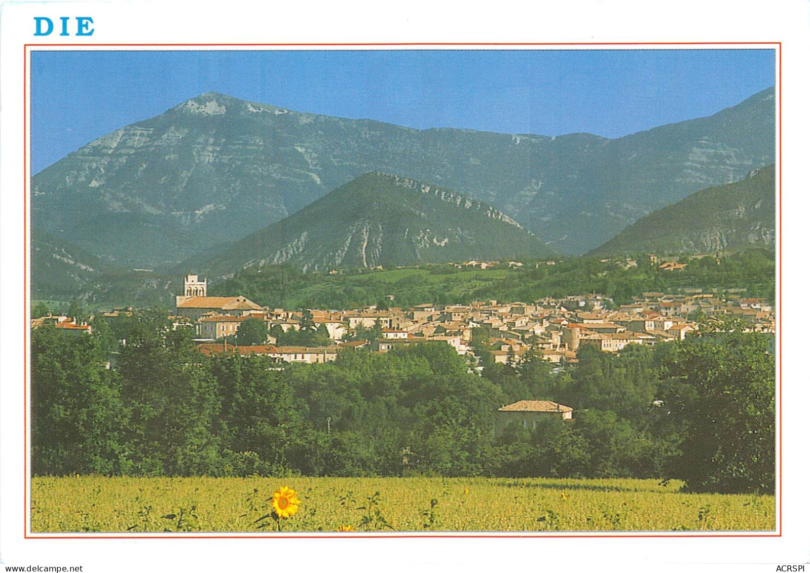 DIE Vue Enerale En Arriere Plan La Montane De Glandasse 1(scan Recto-verso) MA2190 - Die