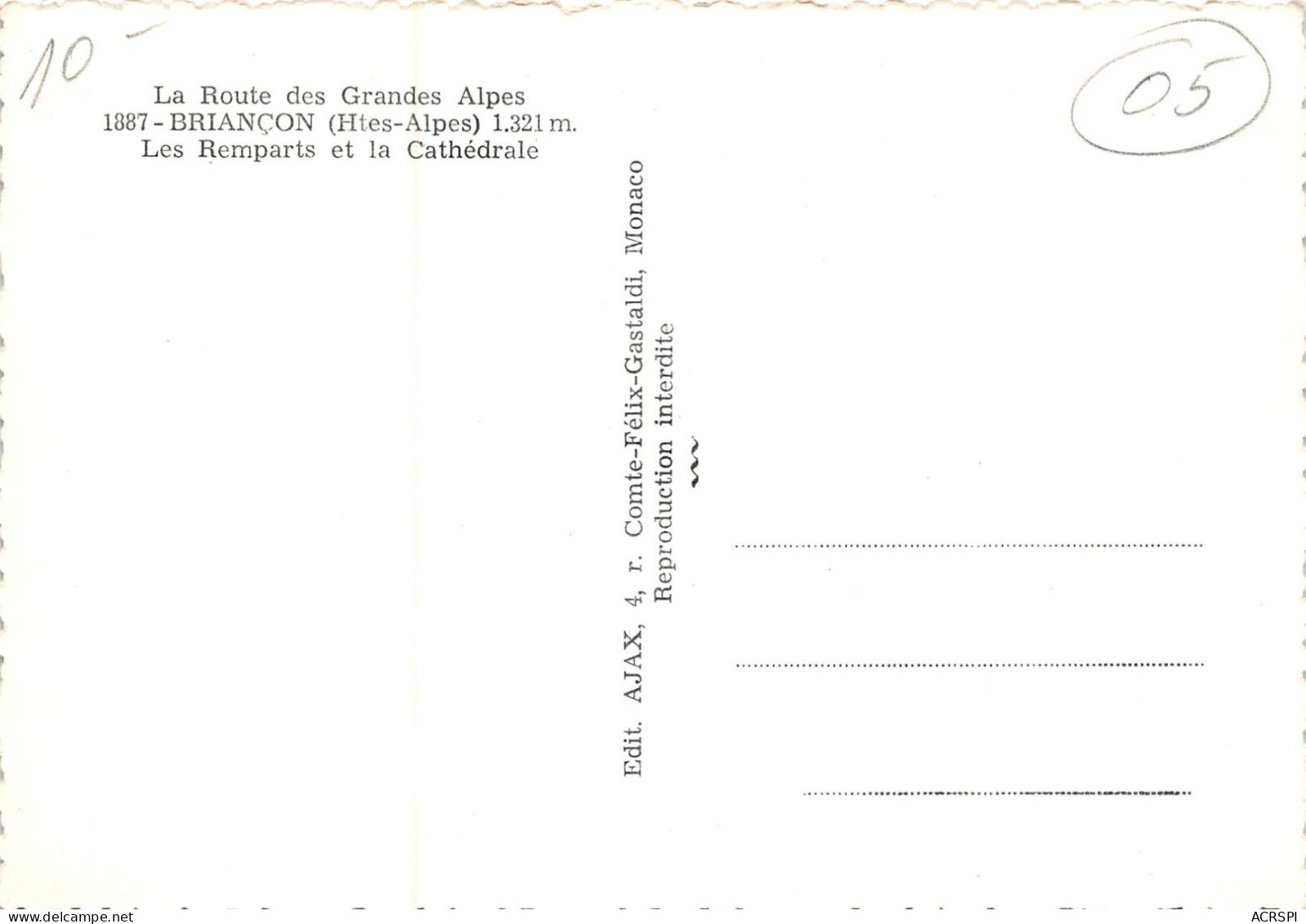 BRIANCON Les Remparts Et La Cathedrale 7(scan Recto-verso) MA2185 - Briancon