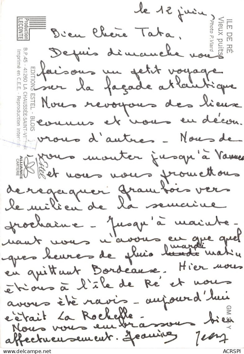 ILE DE RE Vieux Puits 3(scan Recto-verso) MA2184 - Ile De Ré