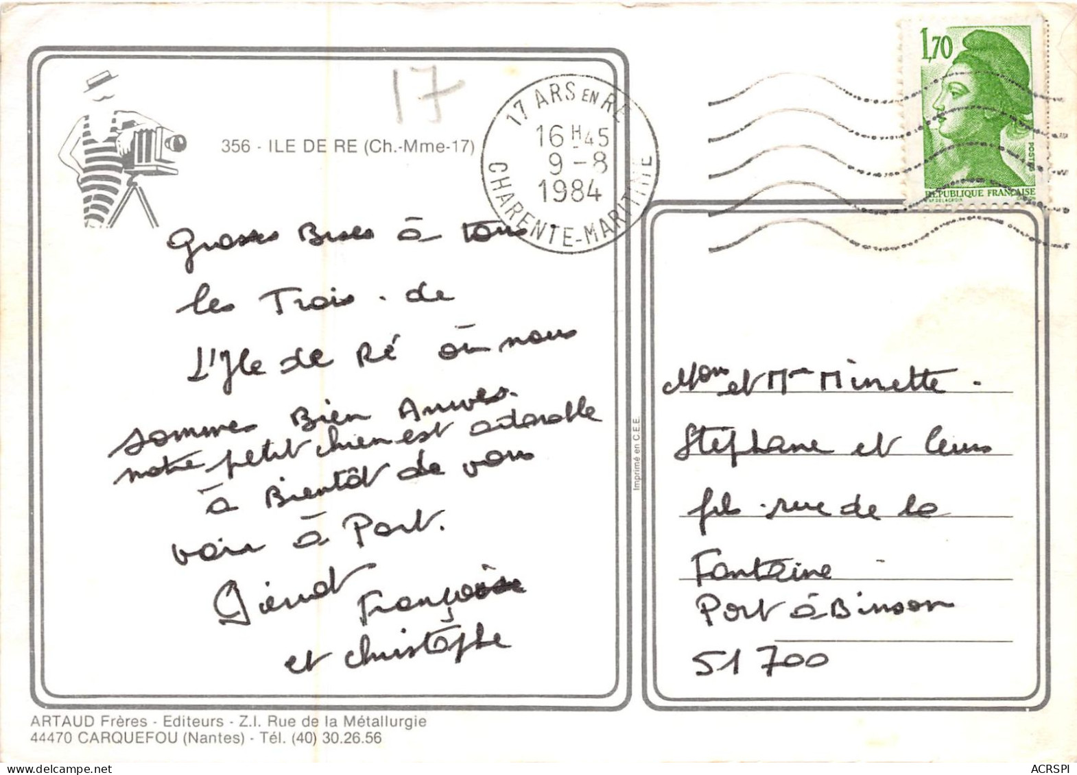 ILE DE RE 30(scan Recto-verso) MA2183 - Ile De Ré