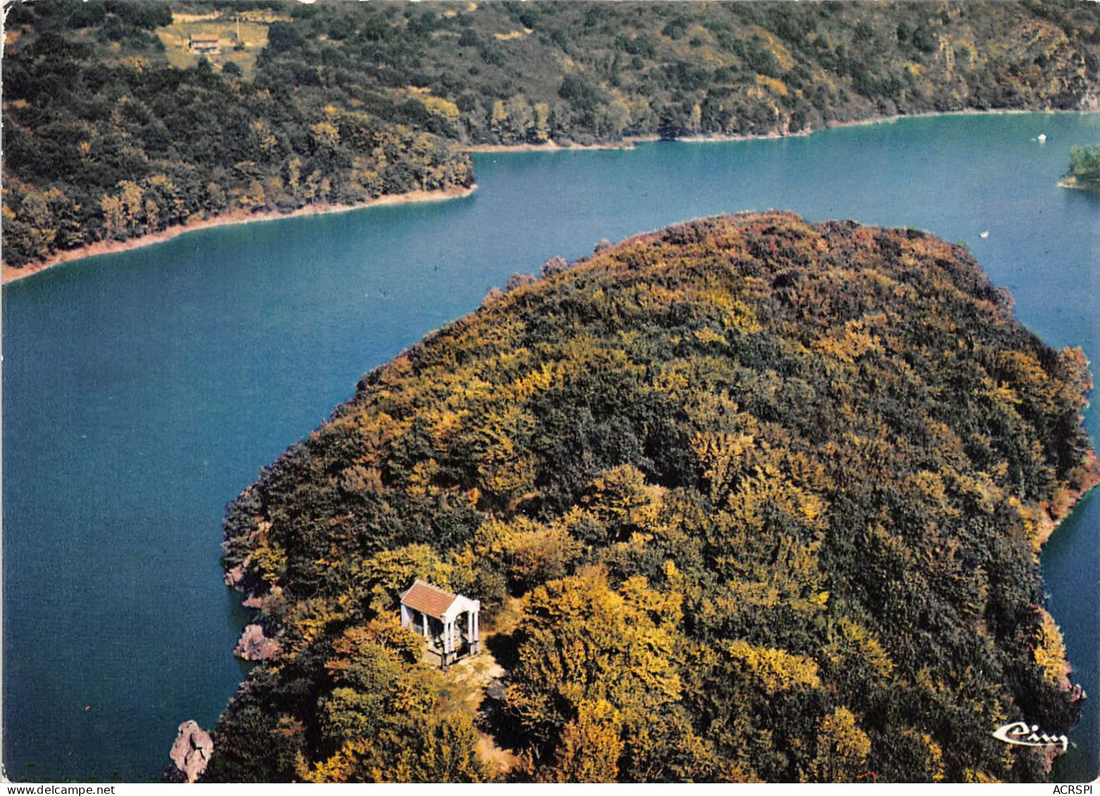 EVAUX LES BAINS Vue Aereinne Chapelle Et Presqu Ile De St Marien 30(scan Recto-verso) MA2182 - Evaux Les Bains