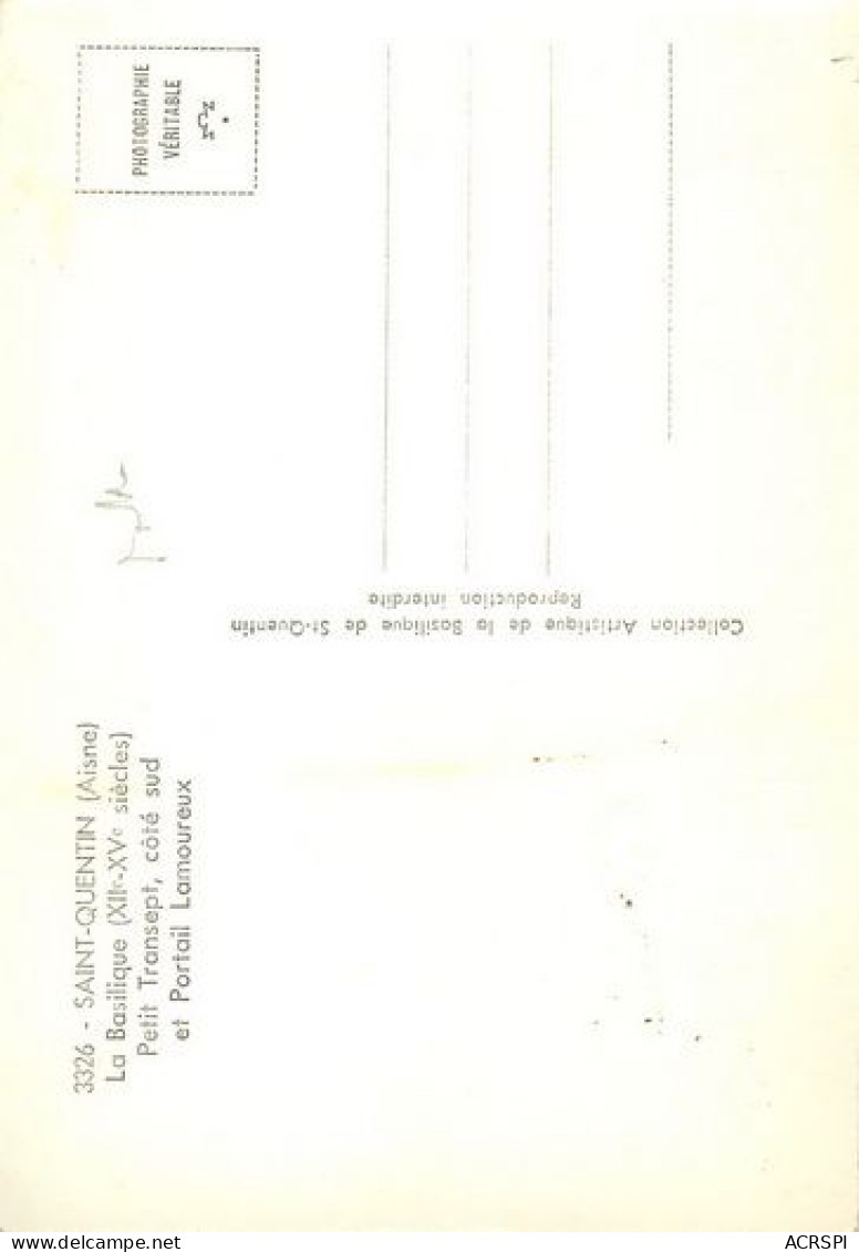 SAINT QUENTIN La Basilique 26   (scan Recto-verso)MA2178Bis - Saint Quentin