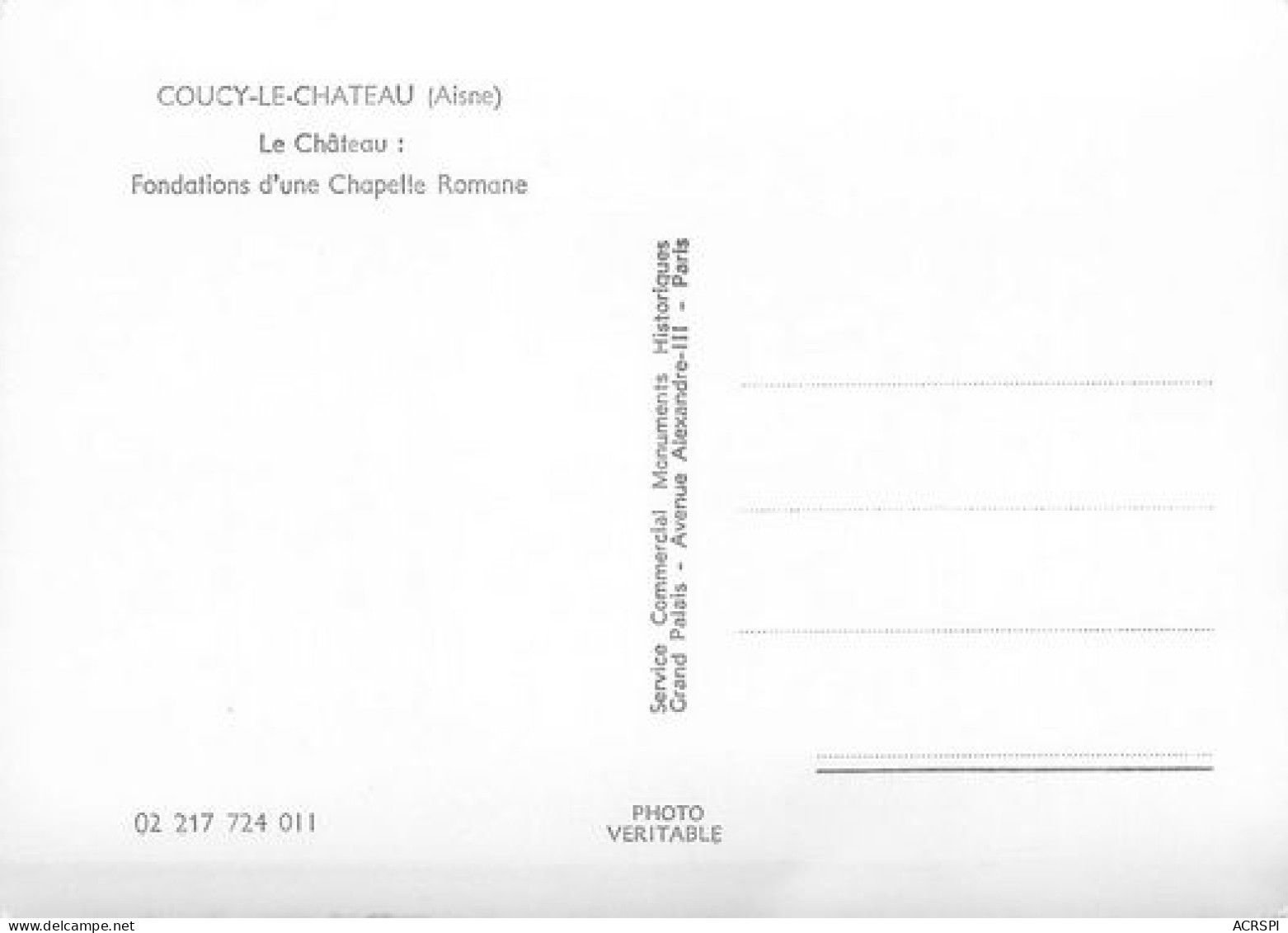 Coucy-le-Château-Auffrique  Fondation D'une Chapelle Romane 14   (scan Recto-verso)MA2178Bis - Laon
