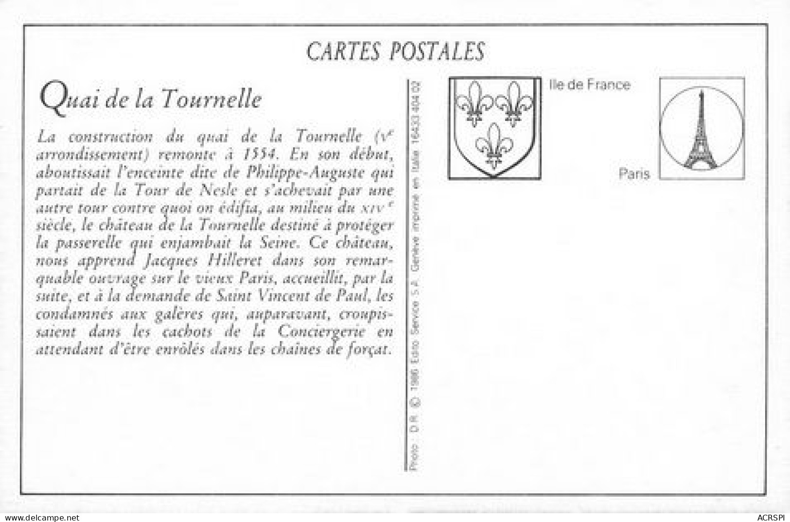 PARIS  Quai De La Tournelle  31   (scan Recto-verso)MA2176Ter - Arrondissement: 05