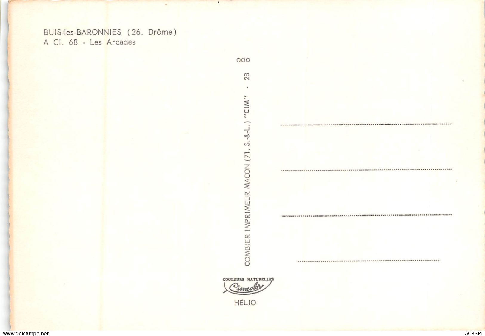 BUIS LES BARONNIES Les Arcades 29(scan Recto-verso) MA2197 - Buis-les-Baronnies