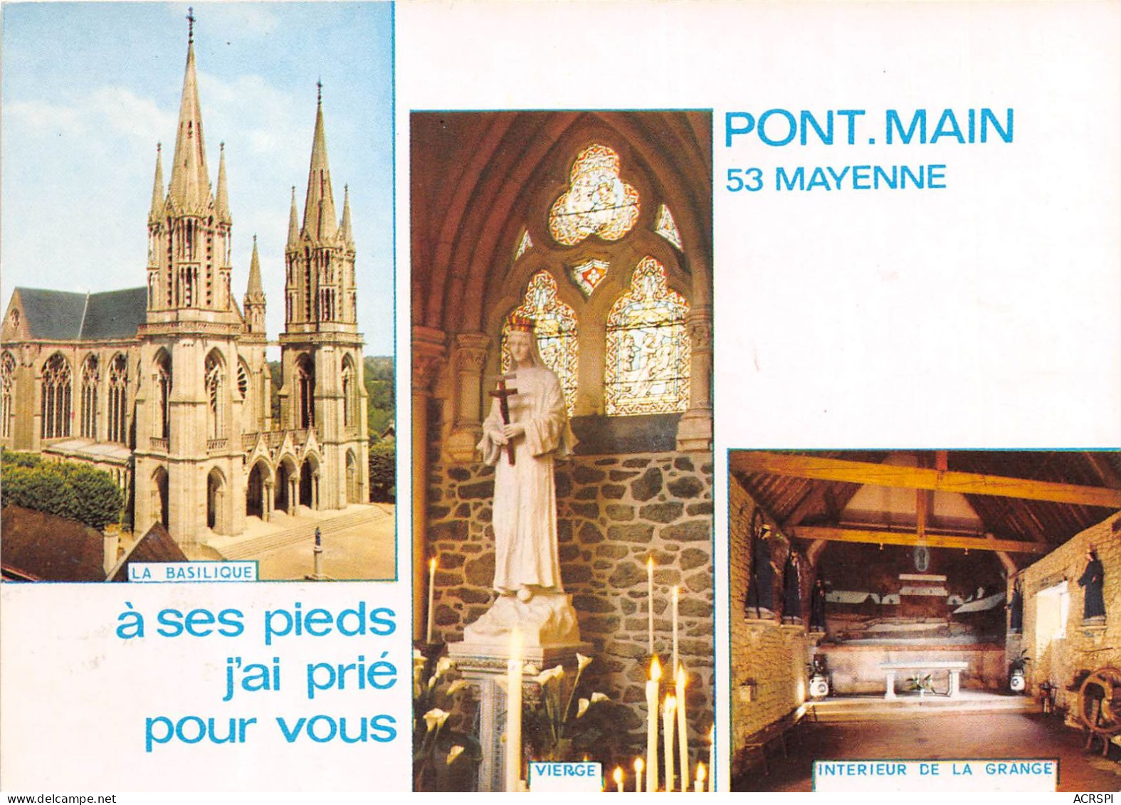 PONTMAIN A Ses Pieds J Ai Prie Pour Vous 13(scan Recto-verso) MA2194 - Pontmain