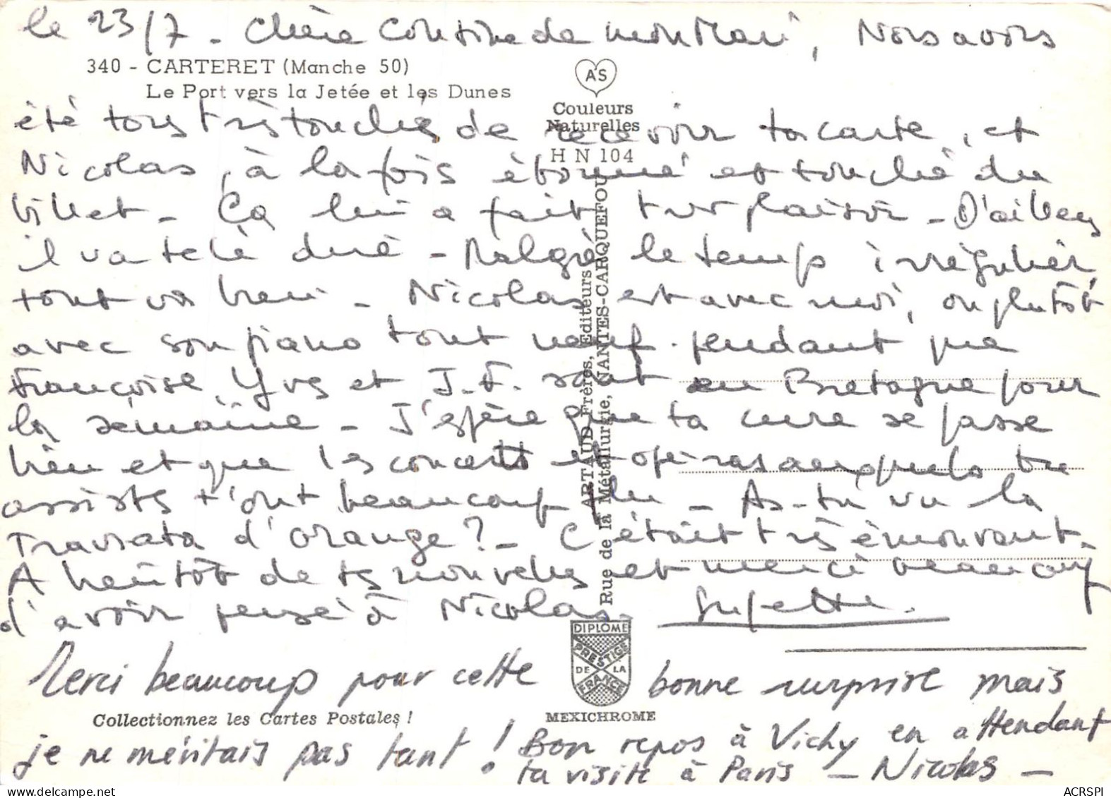 CARTERET Le Port Vers La Jetee Et Les Dunes 10(scan Recto-verso) MA2195 - Carteret