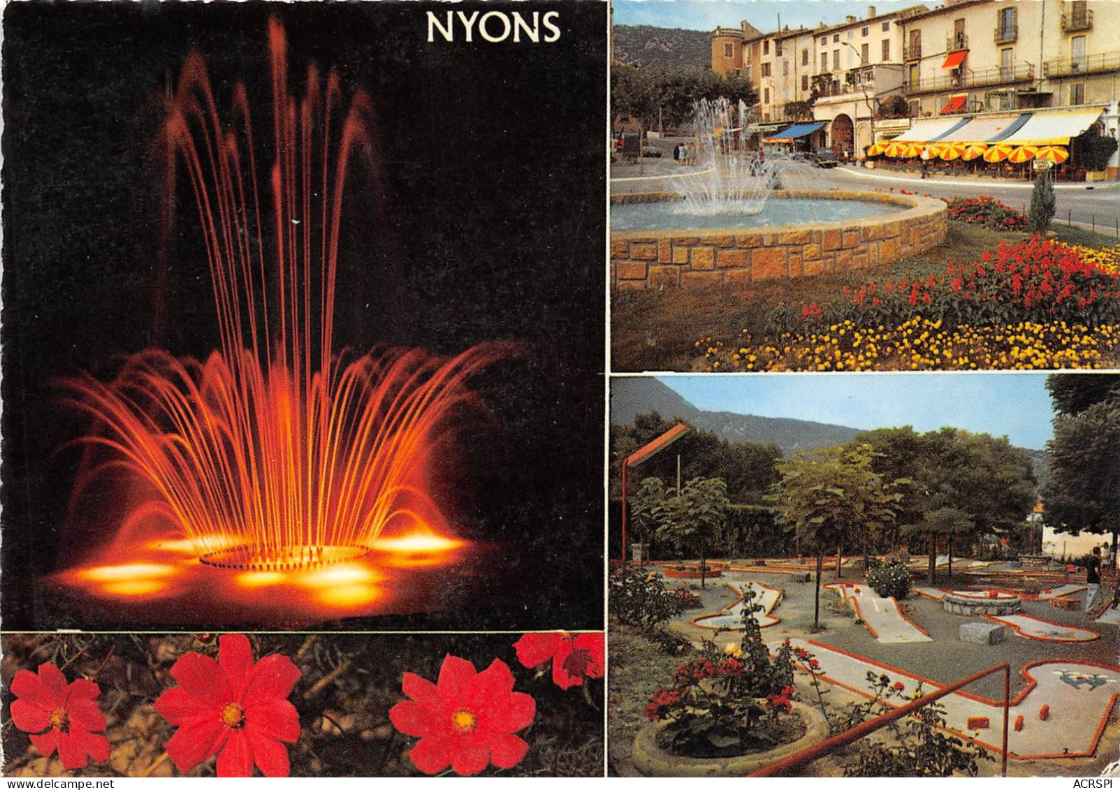NYONS La Fontaine Du Rond Point Et Le Golf 13(scan Recto-verso) MA2191 - Nyons