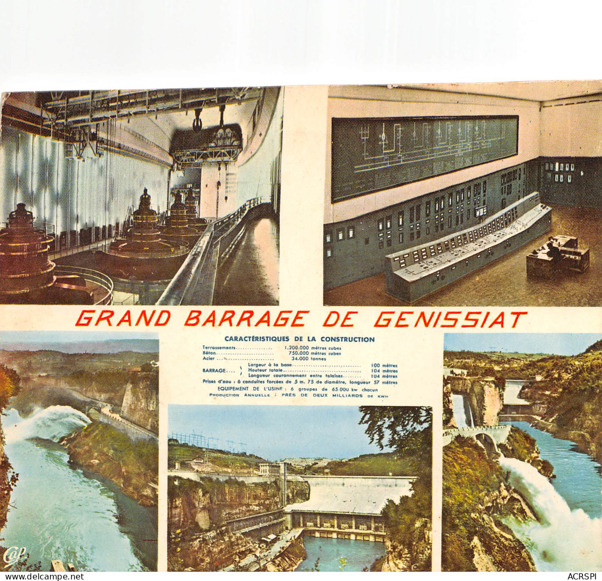 GRAND BARRAGE DE GENISSIAT Laprade Et Bourdeix Architectes 21(scan Recto-verso) MB2300 - Génissiat