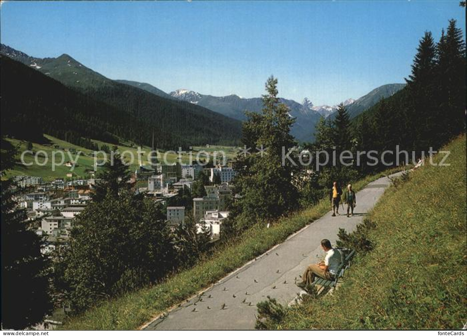 12521384 Davos GR Hoehenpromenade Tinzenhorn Davos Platz - Autres & Non Classés