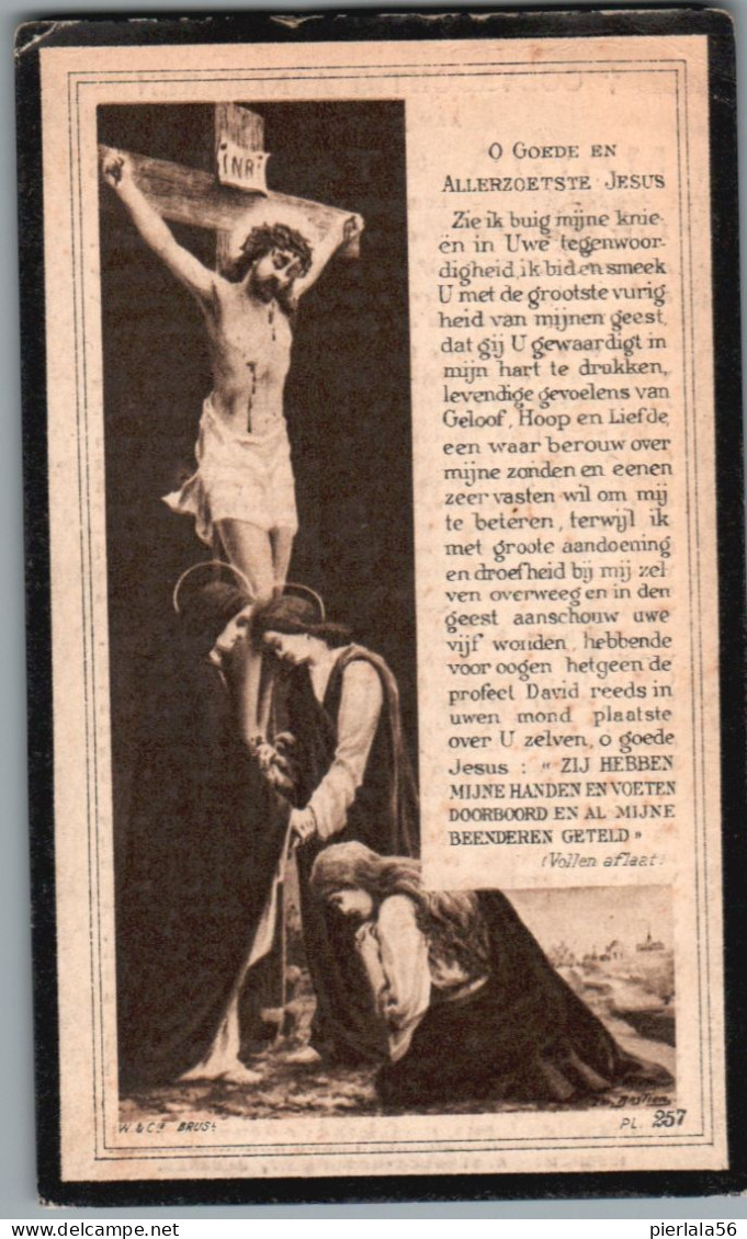 Bidprentje Izegem - Staelens Maria (1893-1918) - Images Religieuses