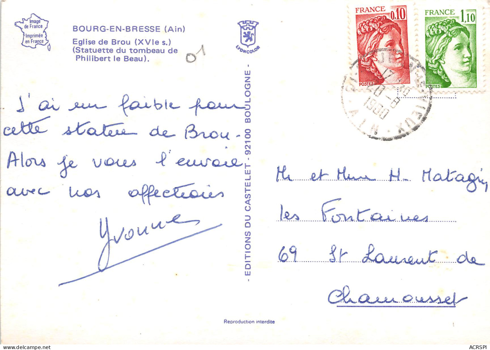 BOURG EN BRESSE Eglise De Brou 3(scan Recto-verso) MB2304 - Brou - Iglesia