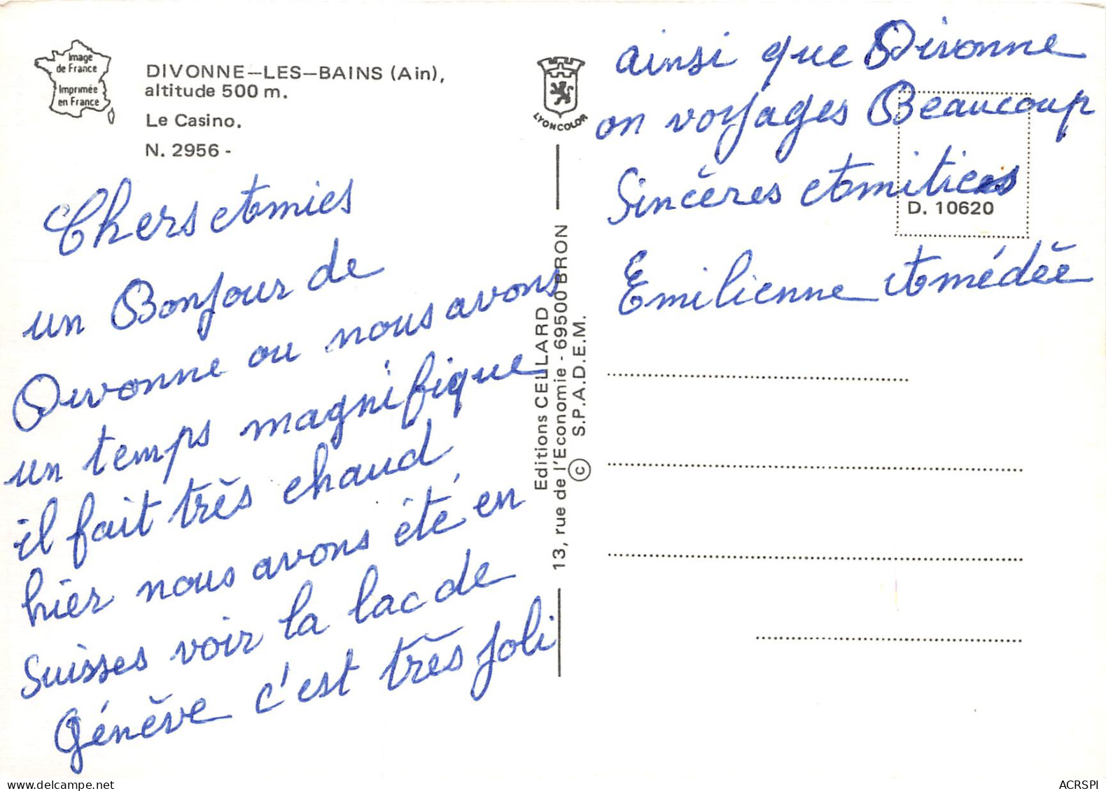 DIVONNE LES BAINS Le Casino 27(scan Recto-verso) MB2304 - Divonne Les Bains