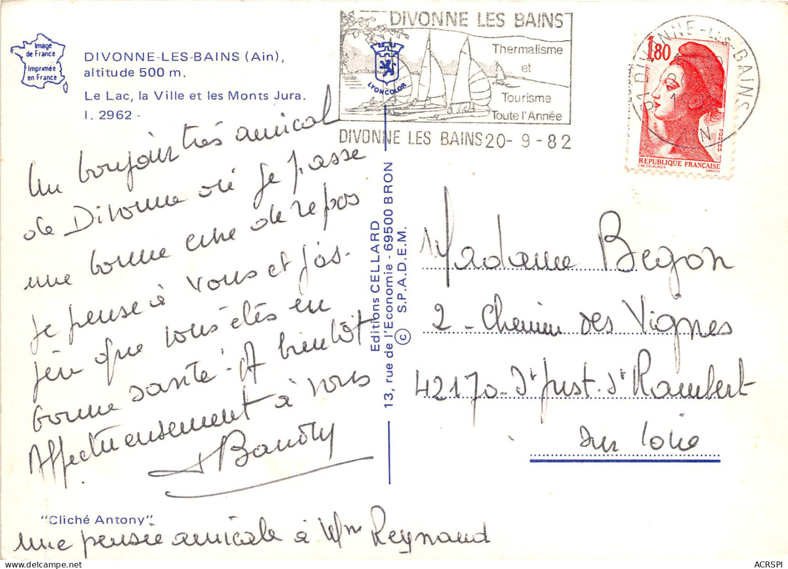 DIVONNE LES BAINS La Ville Et Les Monts Jura 27(scan Recto-verso) MB2306 - Divonne Les Bains