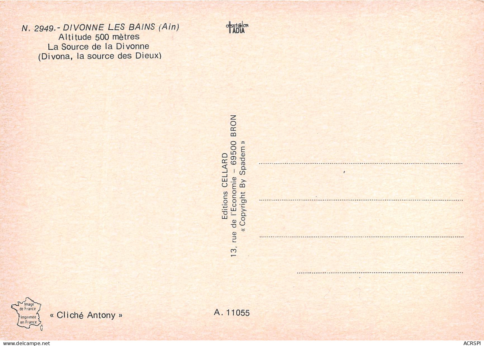 DIVONNE LES BAINS La Source De La Divonne 18(scan Recto-verso) MB2306 - Divonne Les Bains