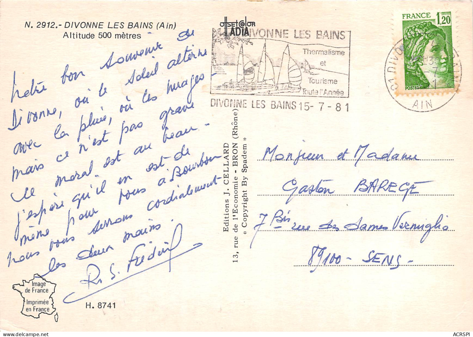 DIVONNE LES BAINS 3(scan Recto-verso) MB2307 - Divonne Les Bains