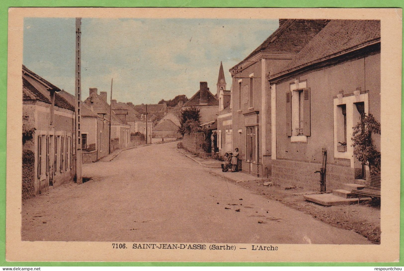 Belle CPA SAINT JEAN D'ASSE L'Arche Animé 72 Sarthe - Andere & Zonder Classificatie