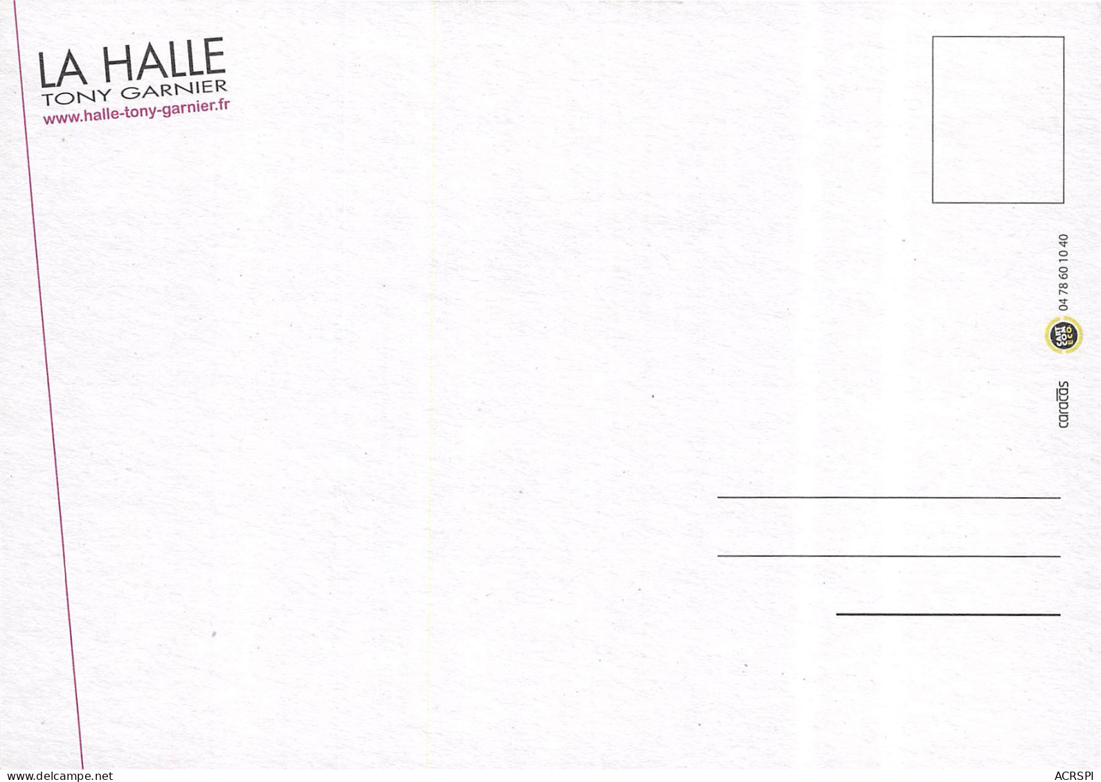 Ville De LYON LA HALLE TONY GARNIER 5(scan Recto-verso) MB2310 - Reclame