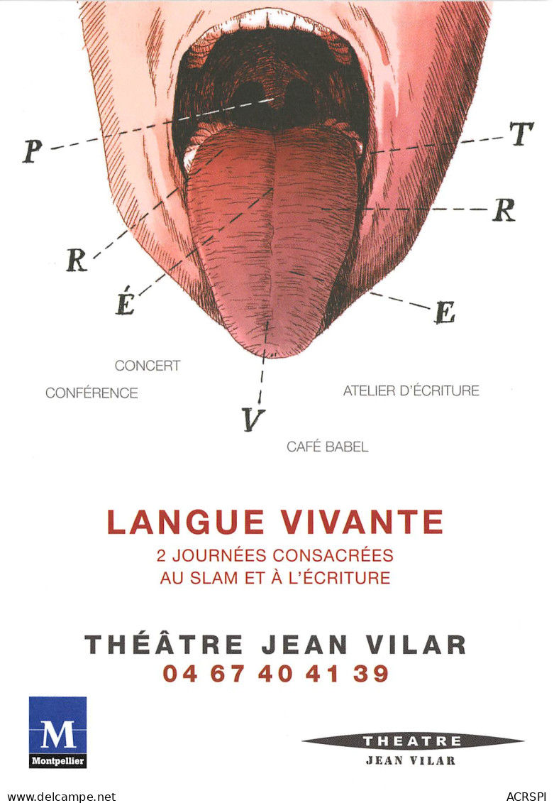 MONTPELLIER Theatre Jean Villar LANGUE VIVANTE 7(scan Recto-verso) MB2310 - Publicité