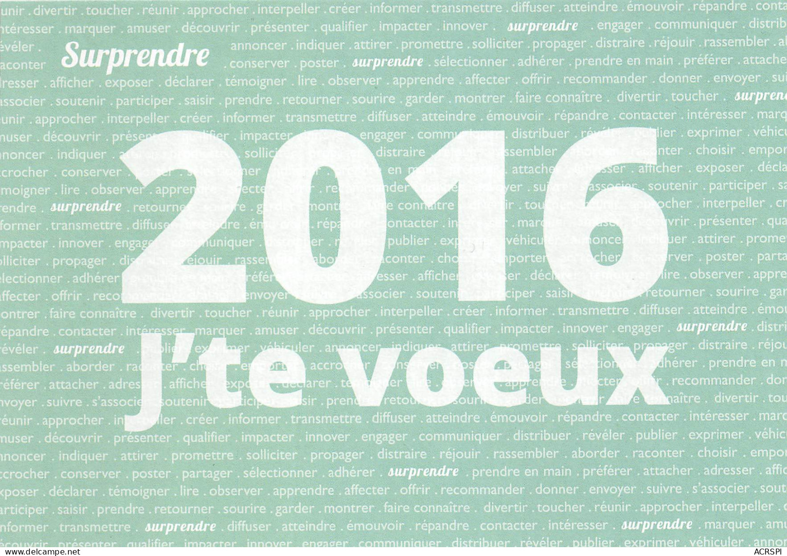 2016 J TE VOEUX 1(scan Recto-verso) MB2311 - Werbepostkarten