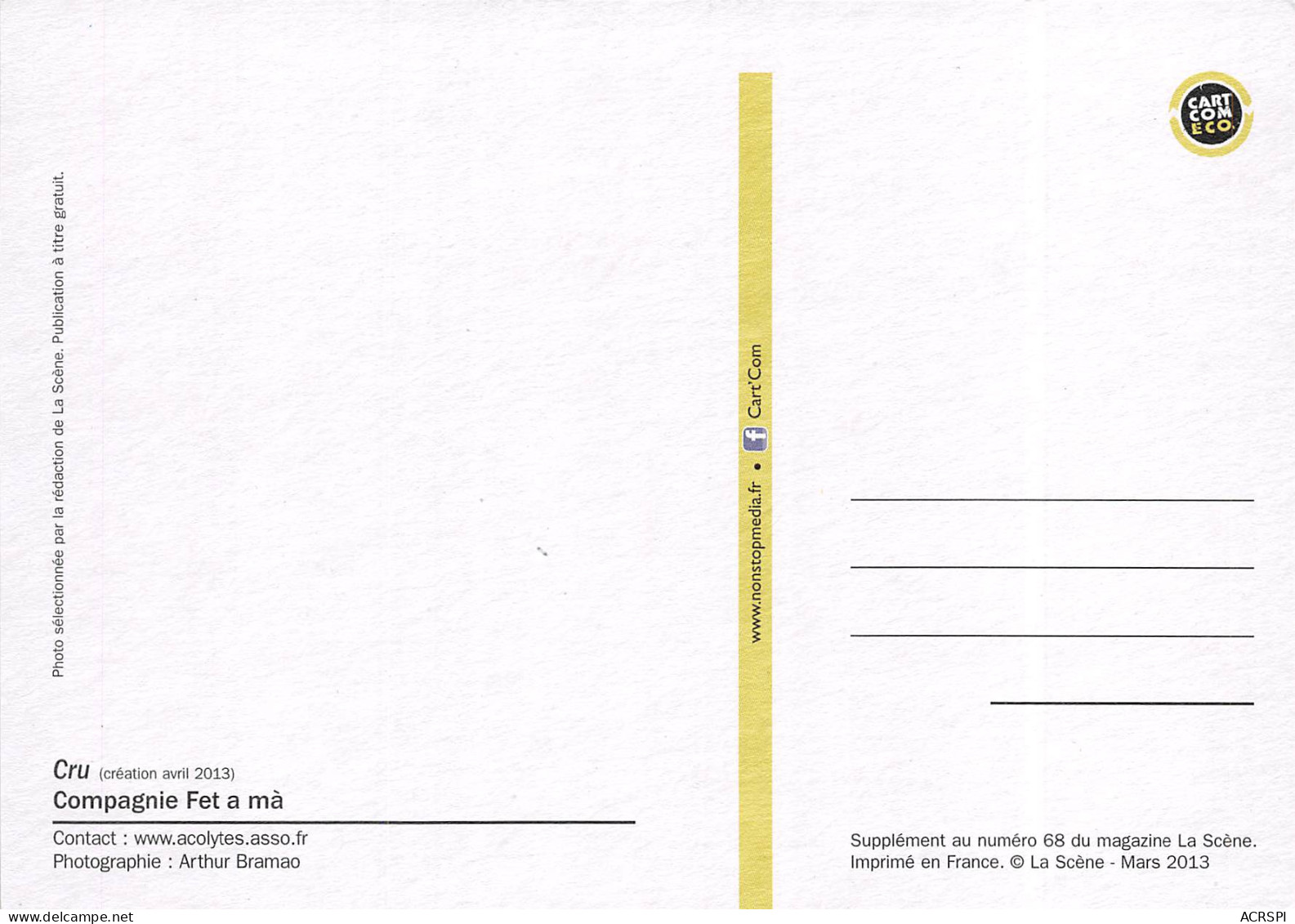 Compagnie Fet A Ma LA SCENE 3(scan Recto-verso) MB2312 - Werbepostkarten