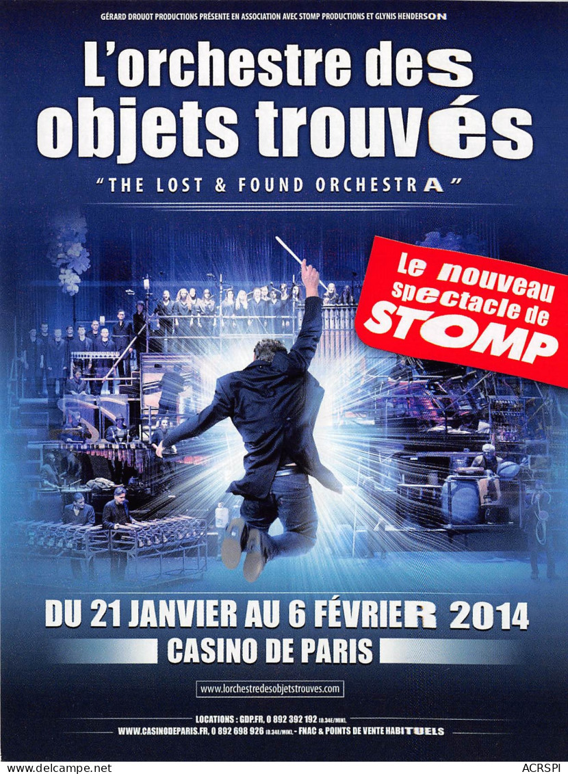 L Orchestre Des Objets Trouves STROMP 13(scan Recto-verso) MB2313 - Advertising