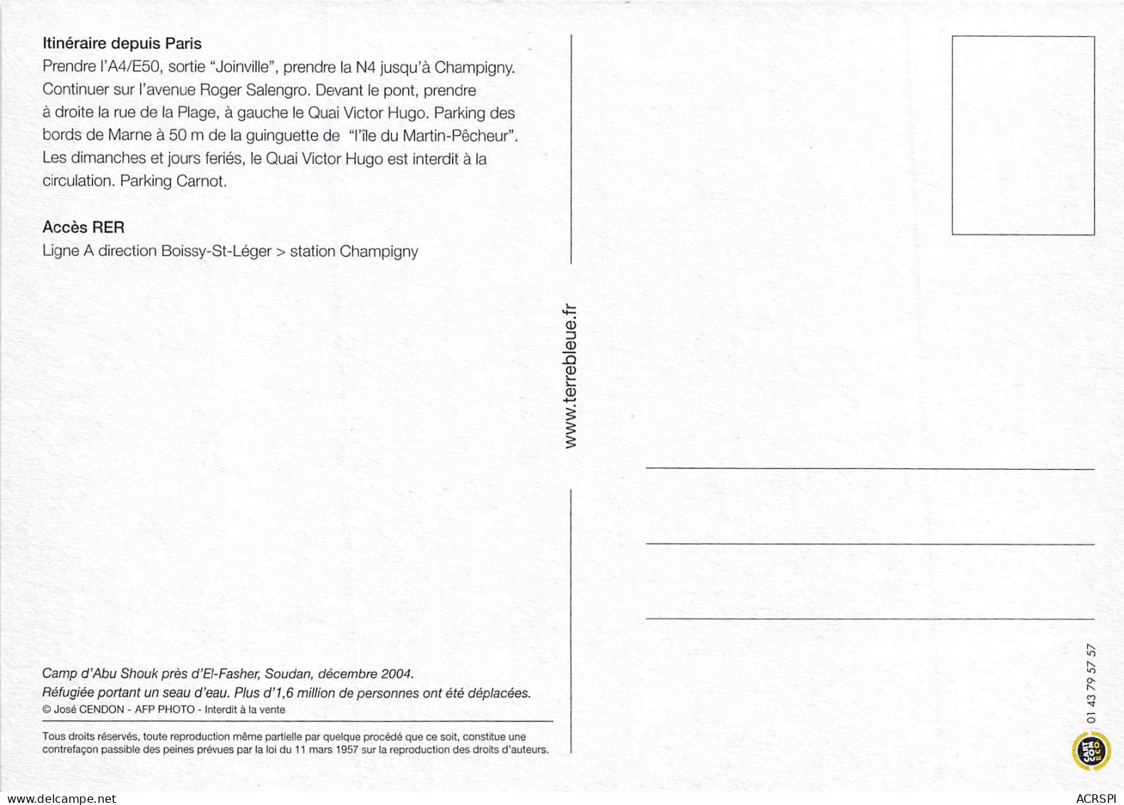 LES BATAILLES DE L EAU Champigny Sur Marne 24(scan Recto-verso) MB2313 - Werbepostkarten