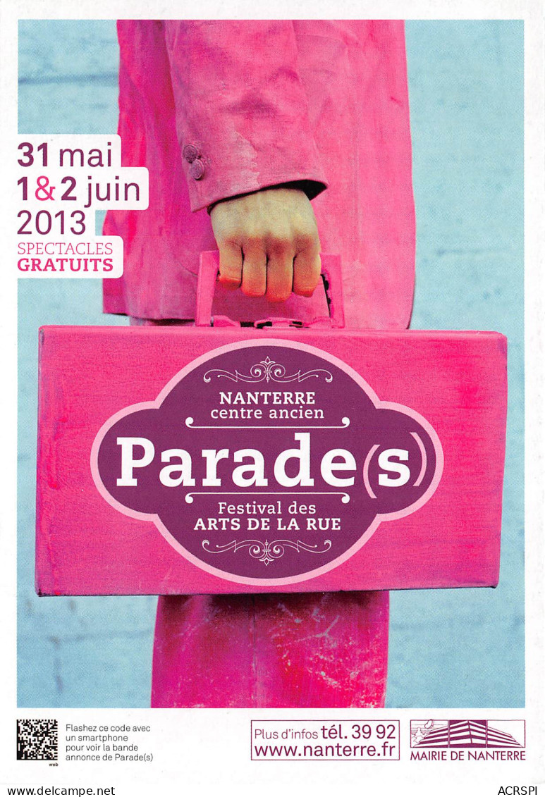 NANTERRE Centre Ancien PARADES Festival Des Arts De La Rue 30(scan Recto-verso) MB2313 - Advertising