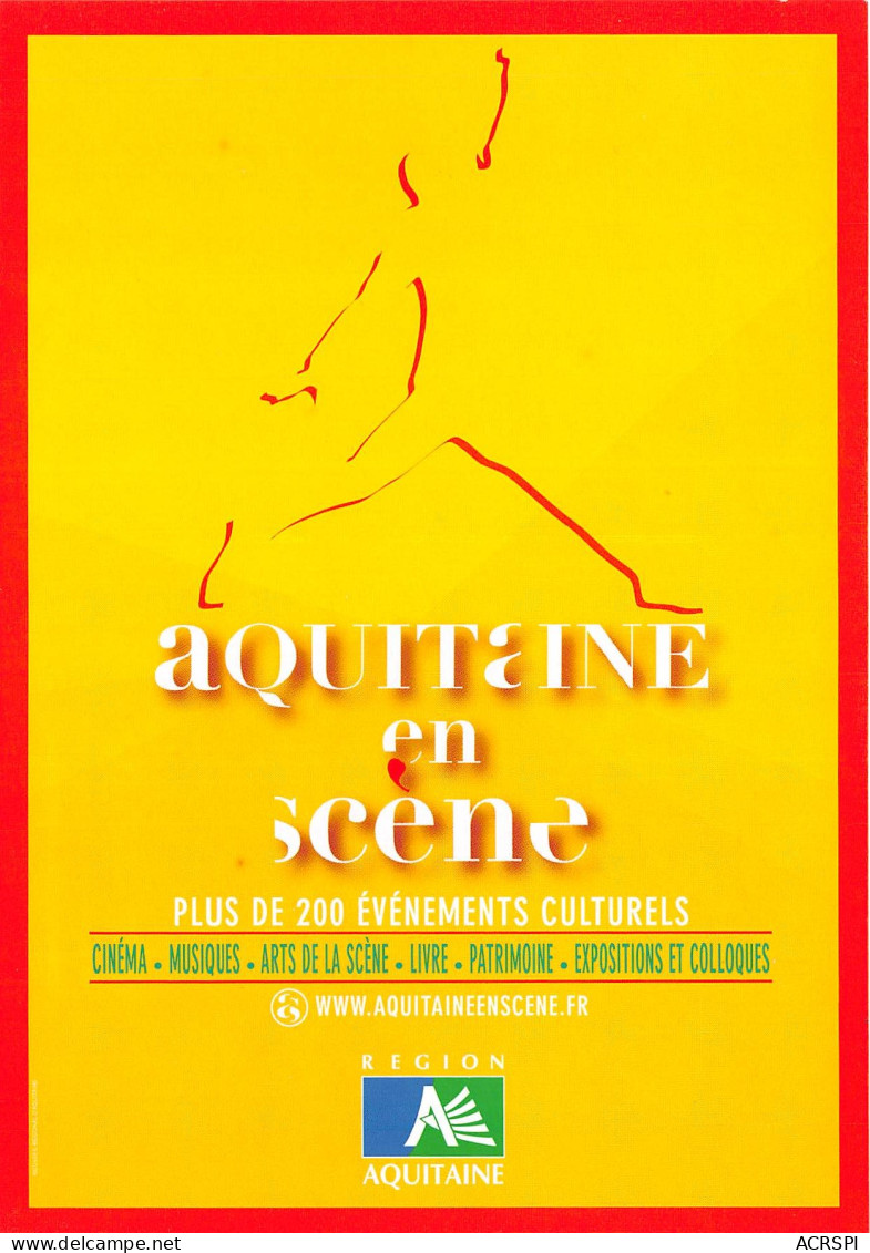 AQUITAINE EN SCENE Cinemas Musique Arts De La Scene 12(scan Recto-verso) MB2314 - Werbepostkarten