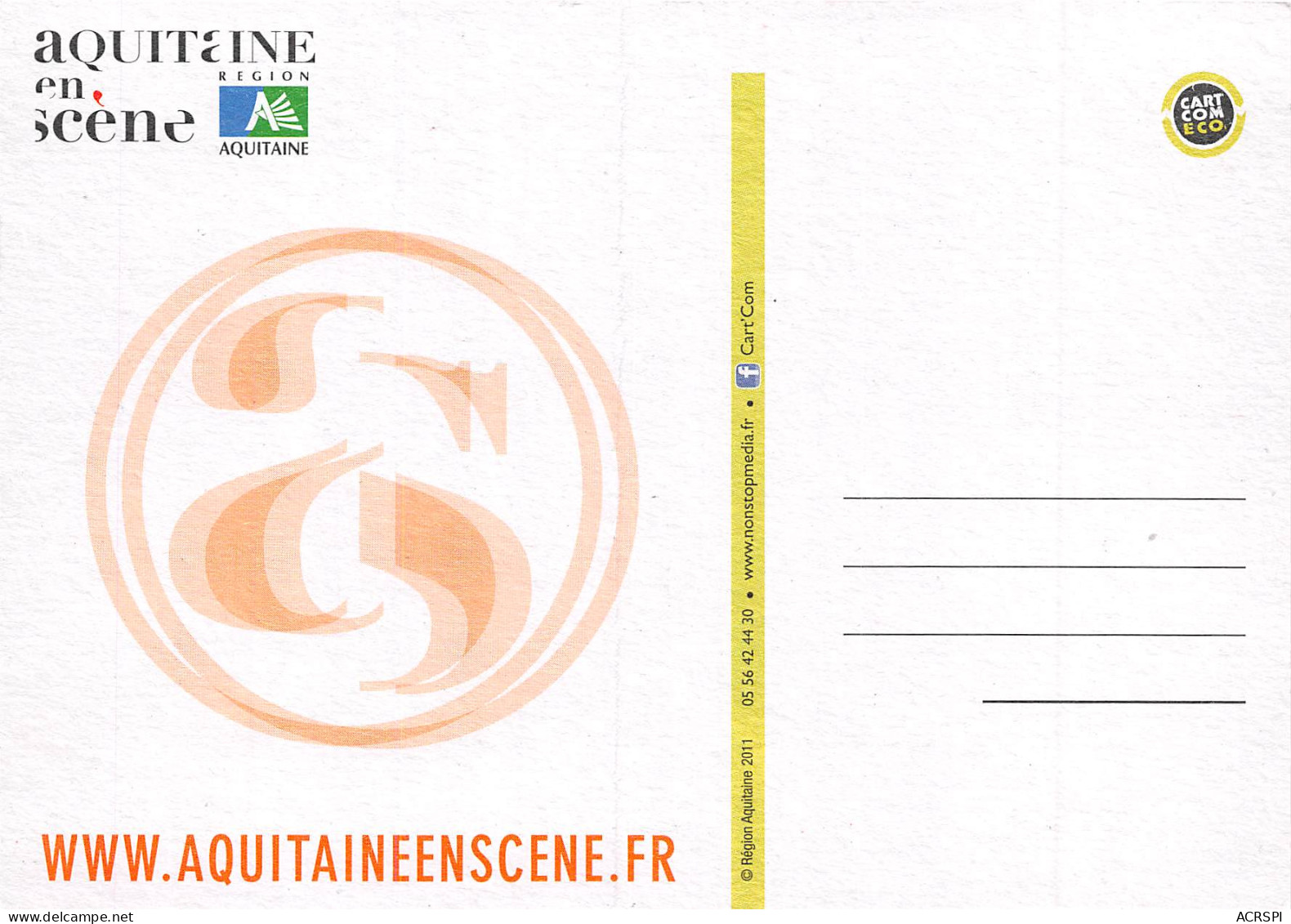 AQUITAINE EN SCENE Cinemas Musique Arts De La Scene 12(scan Recto-verso) MB2314 - Werbepostkarten